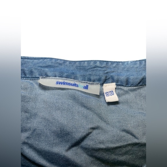 Swimsuits For All Denim Tie Up Tunic Coverup Size 18/20 NWT Beach Swim - Picture 6 of 6